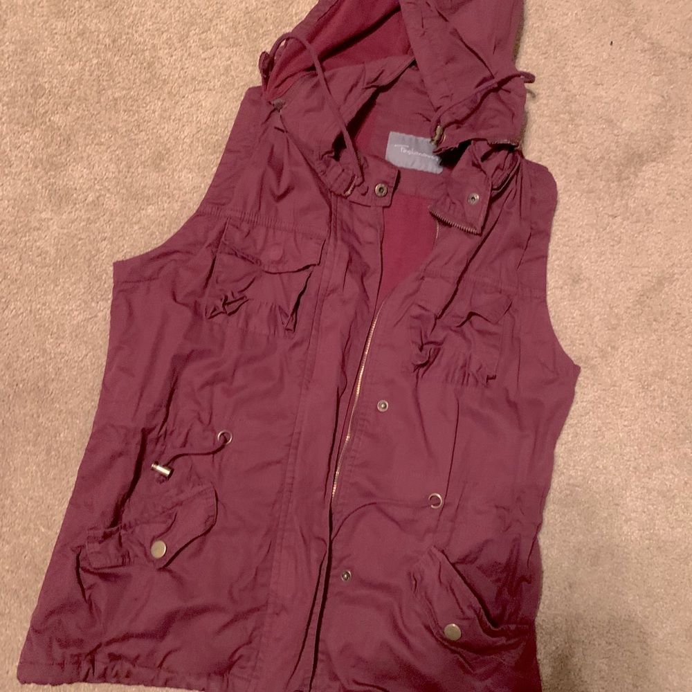 Maroon Cargo Vest